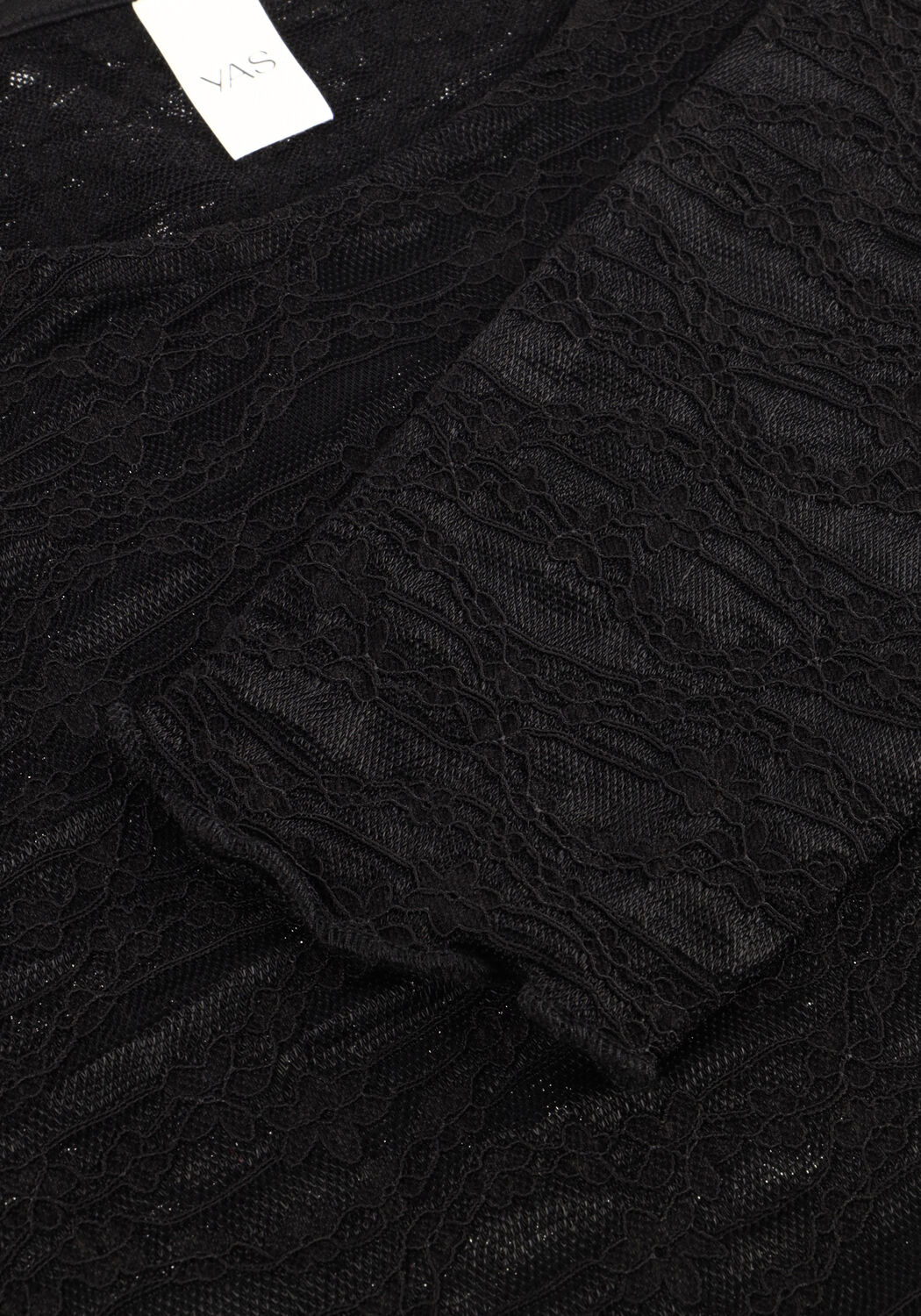 Zwarte Y.A.S. Top YASCARA LS LACE TOP - large