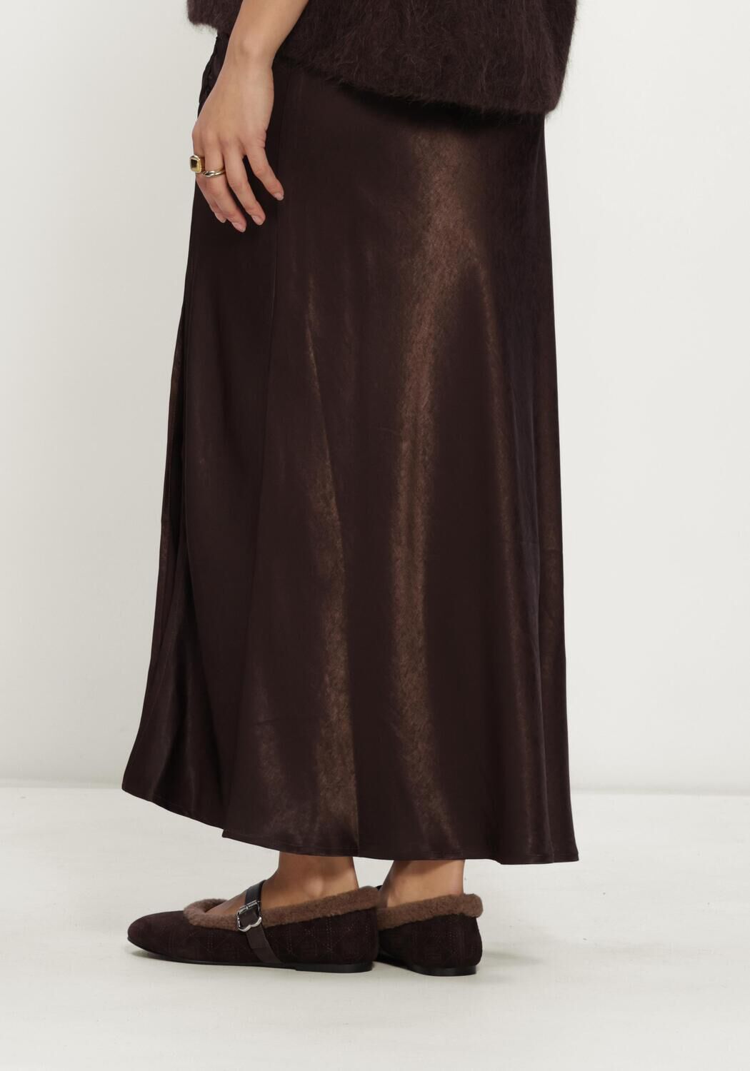 Bruine MSCH COPENHAGEN Maxirok MSCHAILA ULLAS SKIRT - large