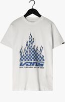 Witte VANS T-shirt REFLECTIVE CHECKERBOARD FLAME SS WHITE - medium