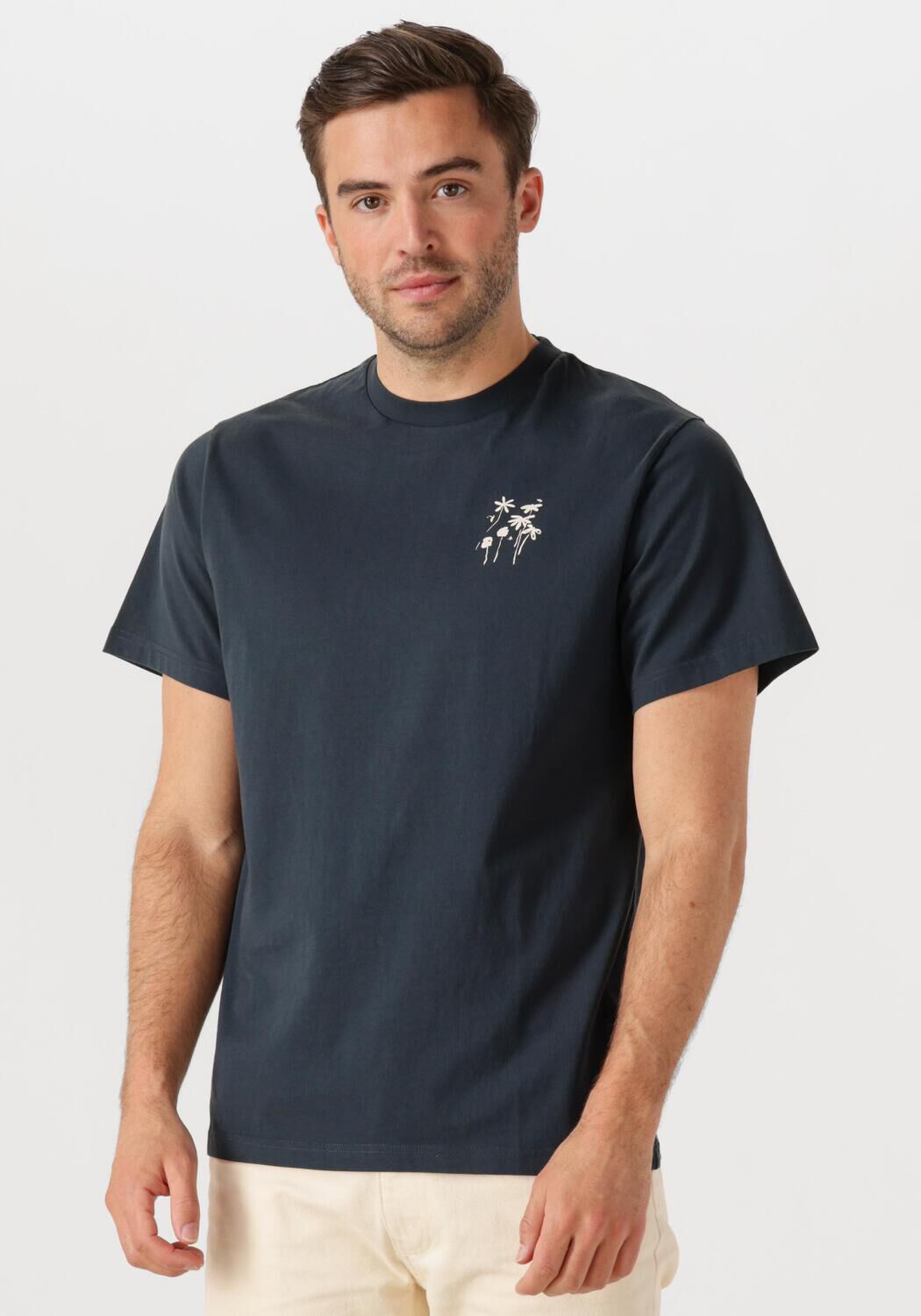 FORÉT Forét Heren Polo's & T-shirts Flora T-shirt Donkerblauw