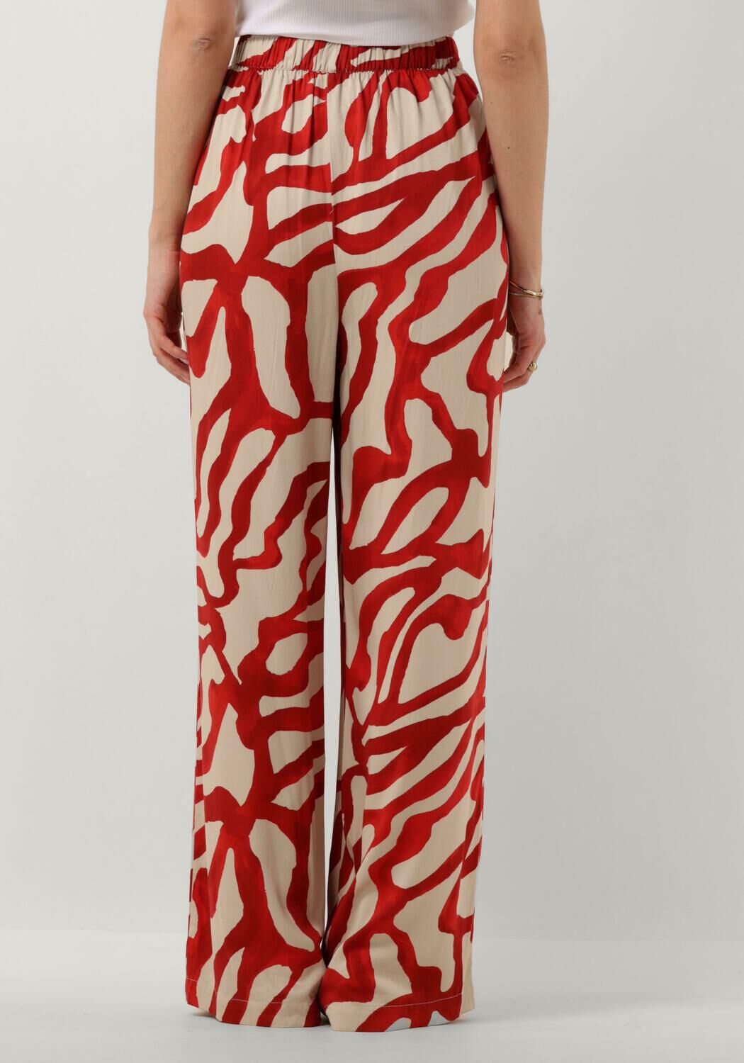 MINUS Dames Broeken Jassie Wide Leg Pants Rood