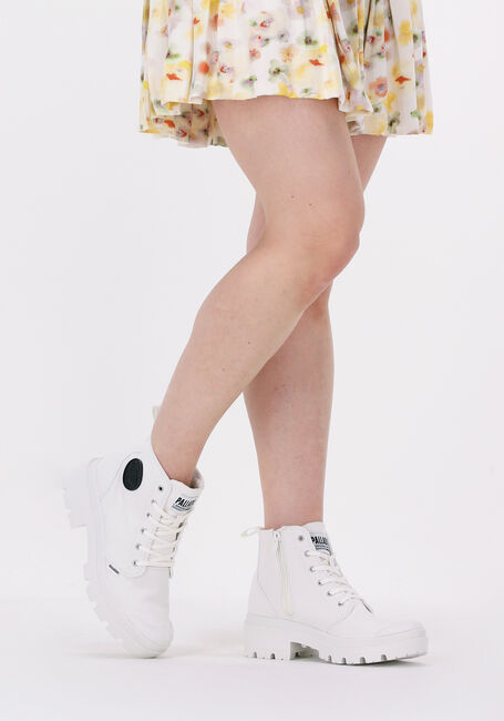 Witte PALLADIUM Veterboots PALLABASE TWILL - large