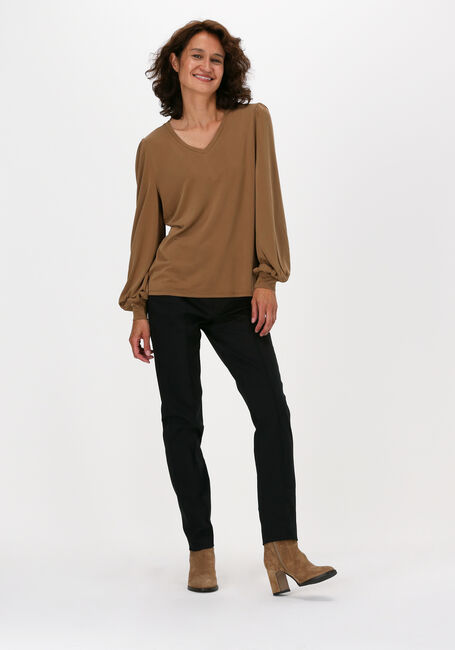 Bruine OBJECT Top JANNIE LS V-NECK TOP - large