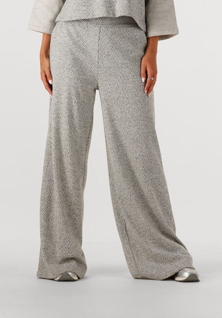 Grijze SUMMUM Wijde broek WIDE LEG HERRINGBONE BROEK - large