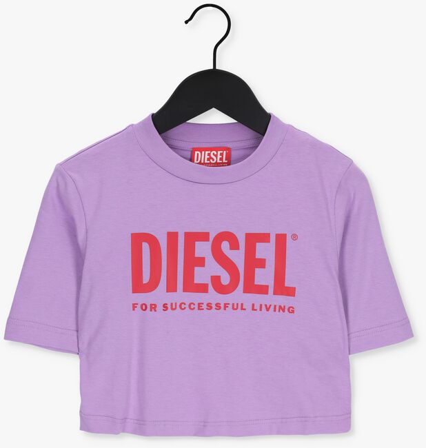Paarse DIESEL T-shirt TRECROWLOGO - large