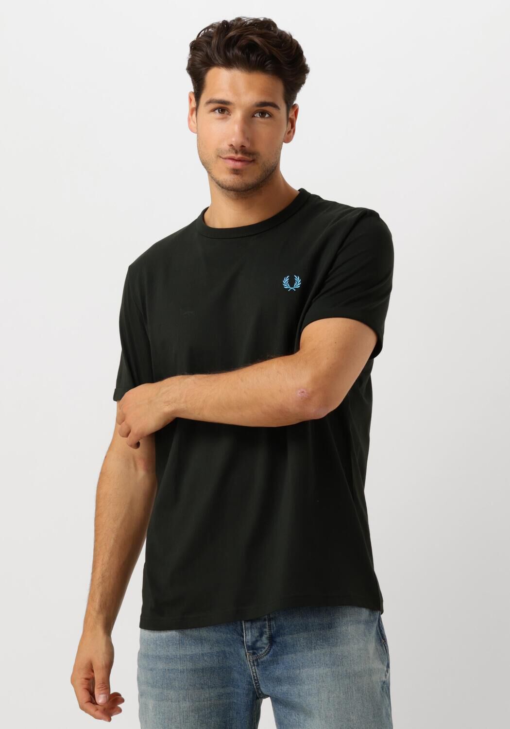 FRED PERRY Heren Polo's & T-shirts Ringer T-shirt Groen