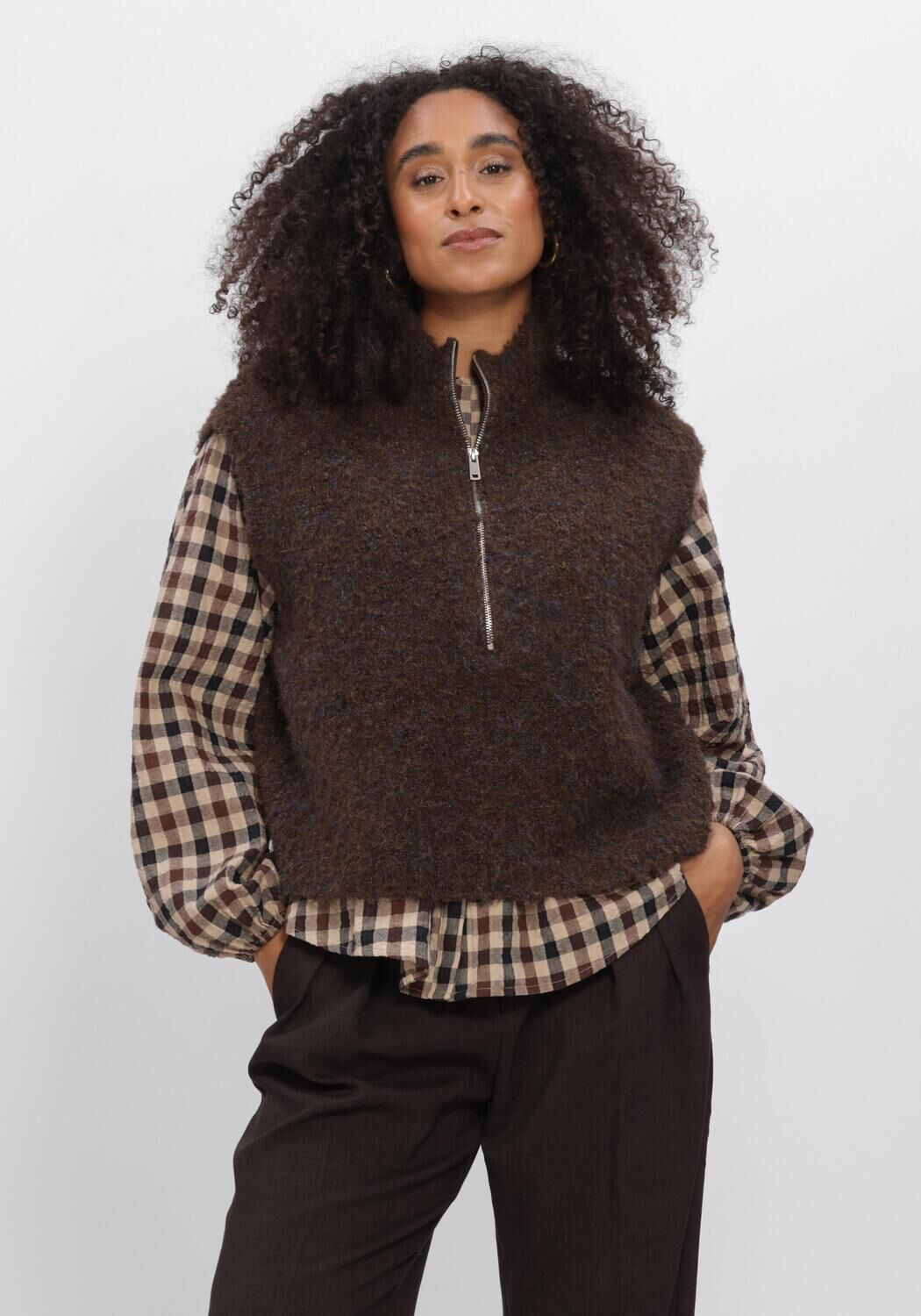 Bruine AIMEE THE LABEL Gilet LOIRAW6 WAISTCOAT - large