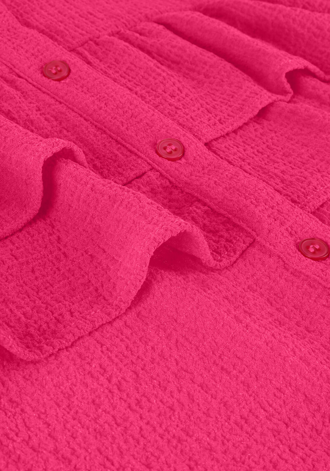 Roze ALIX THE LABEL Blouses LADIES WOVEN STRUCTURED CHIFFON RUFFLE BLOUSE - large