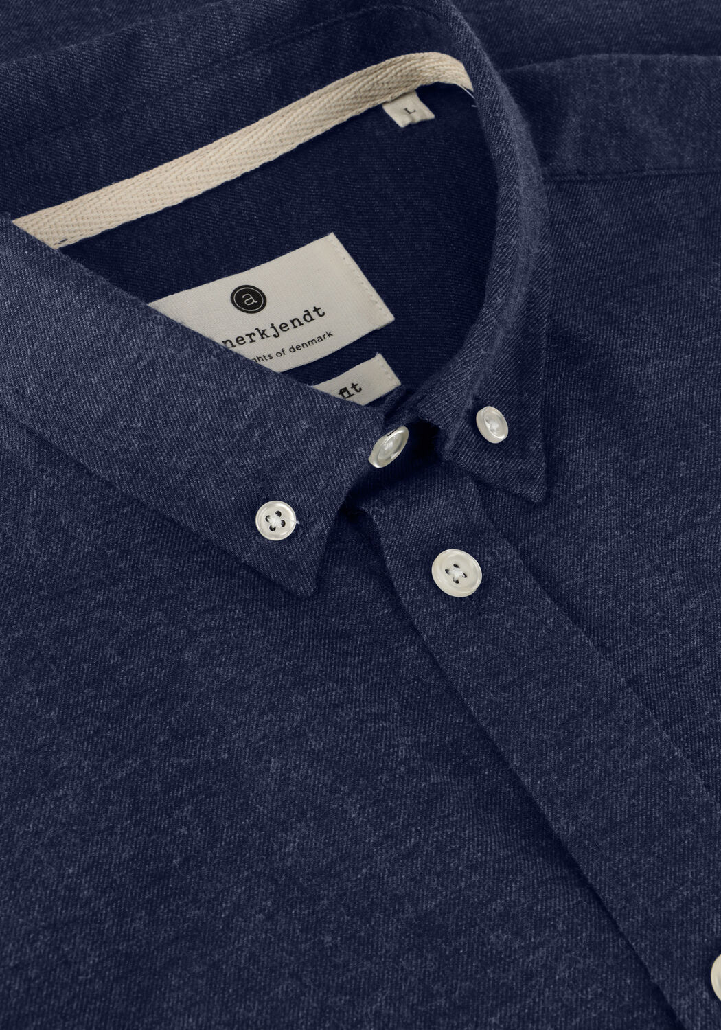 Blauwe ANERKJENDT Casual overhemd AKKONRAD MELANGE SHIRT - large