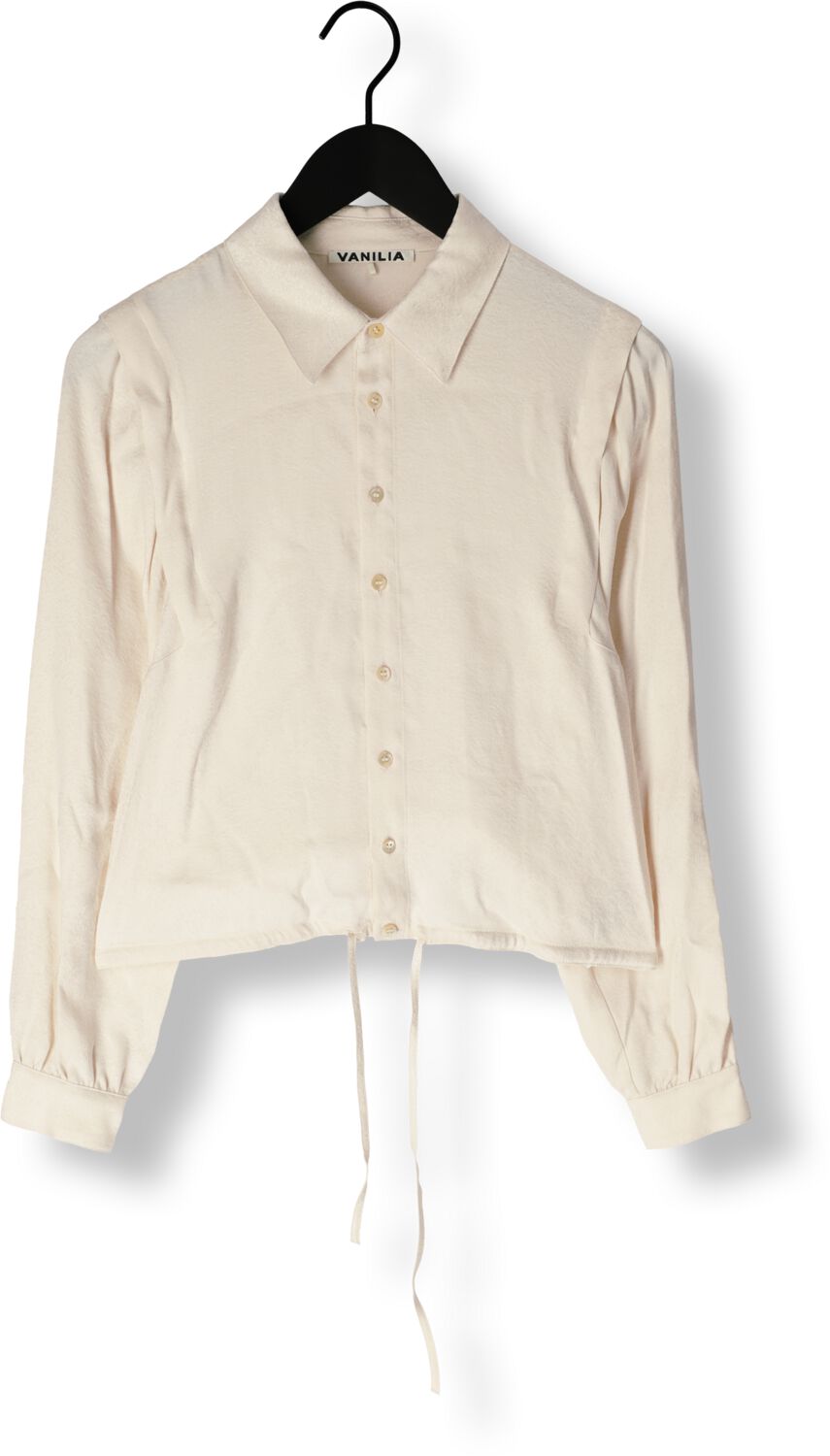 VANILIA Dames Blouses Romantic Structure Shirt Ecru