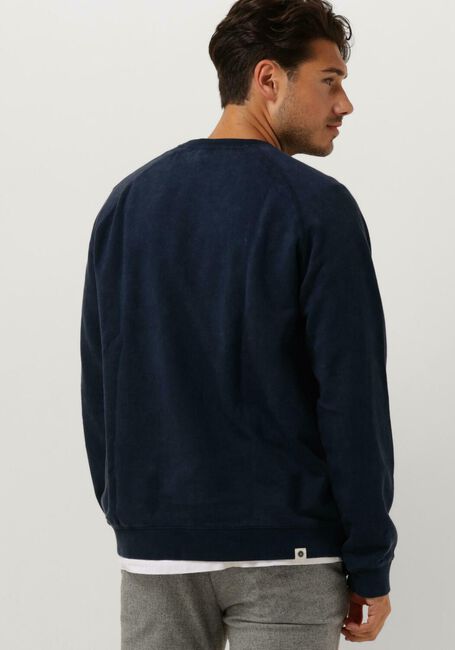 Donkerblauwe ANERKJENDT Trui AKRUBEN COTTON CREW SWEAT - large