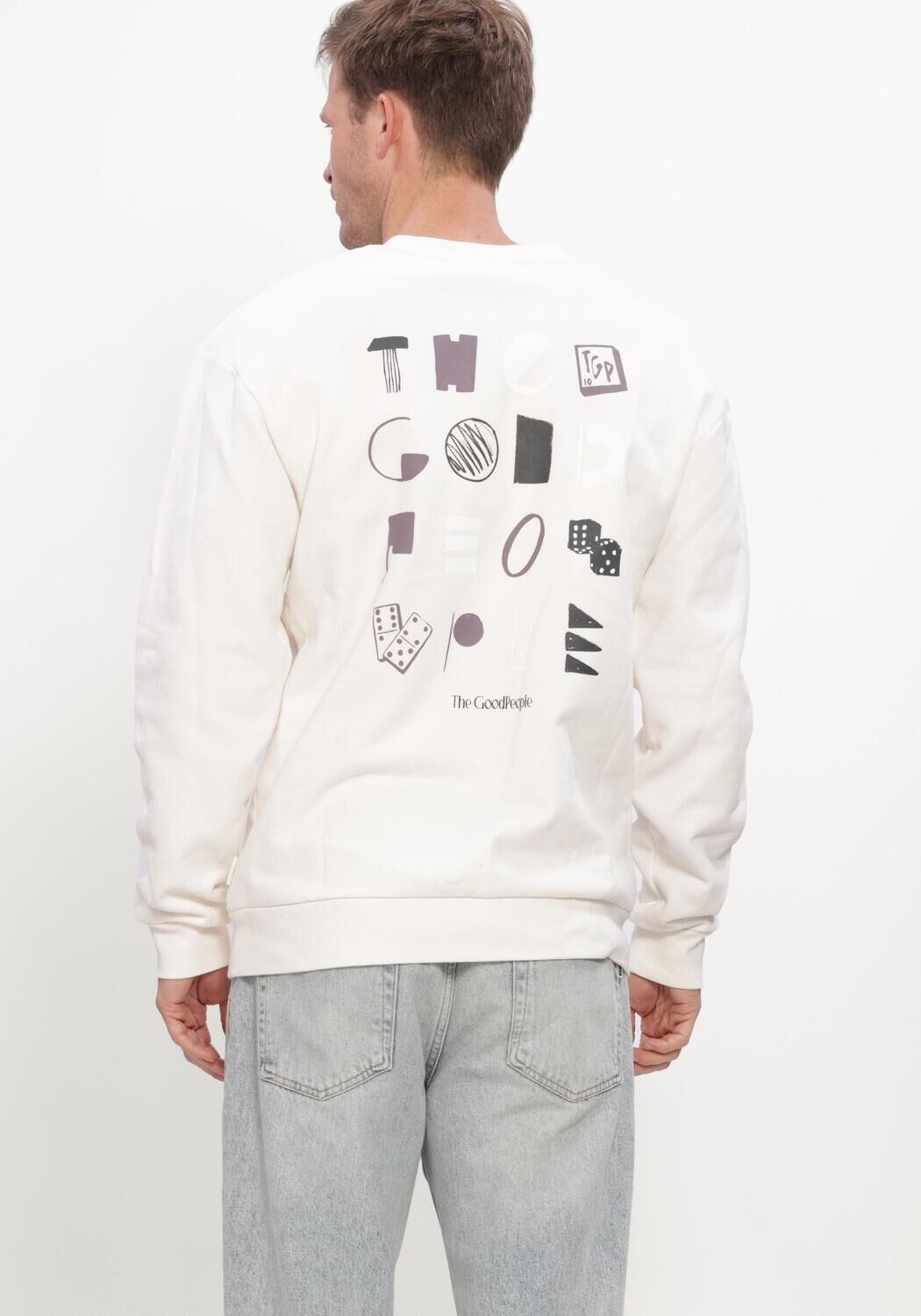 Gebroken wit THE GOODPEOPLE Sweater LAX - large