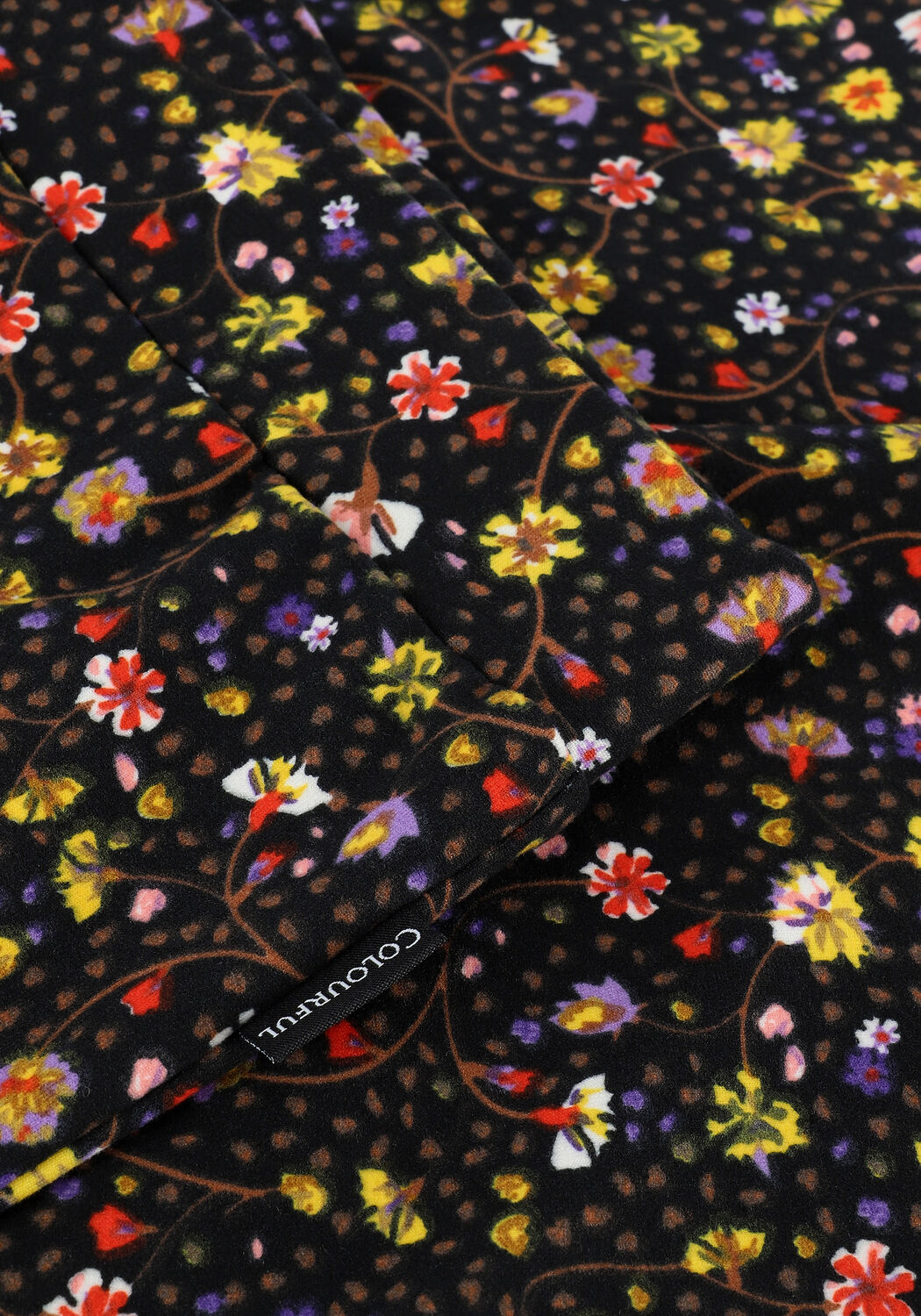 Multi COLOURFUL REBEL Flared broek SMALL FLOWER PEACHED FLARE PAN - large