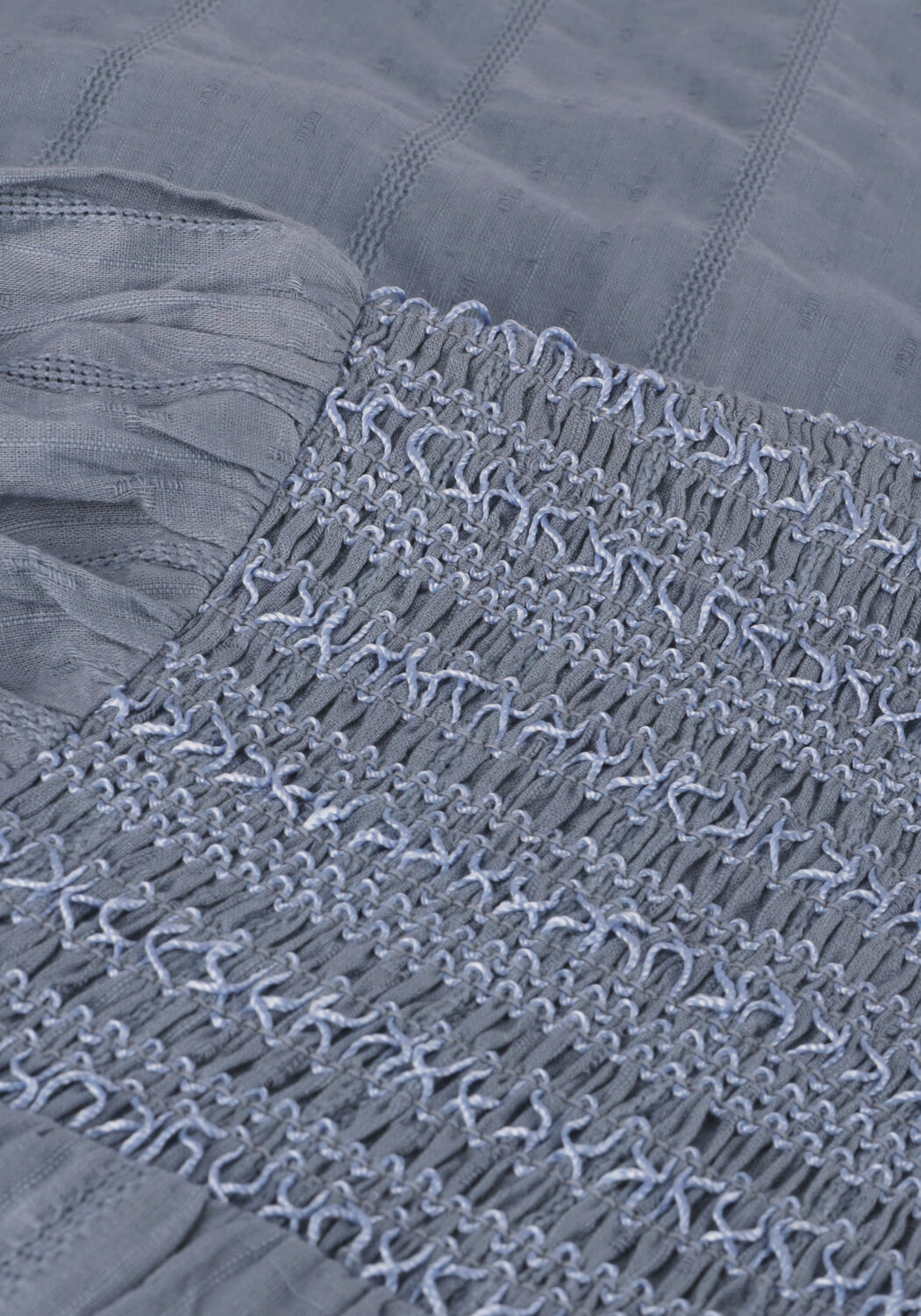 Lichtblauwe RUBY TUESDAY Blouses SAFIR BLOUSE WITH HALF SLEEVES AND SMOCK ON SHOULDER - large