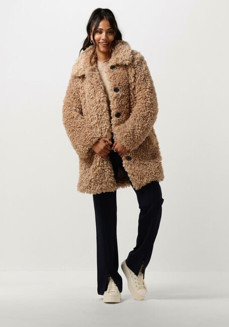 Bruine ANOTHER LABEL Teddy jas MOUSSY SHORT COAT - large
