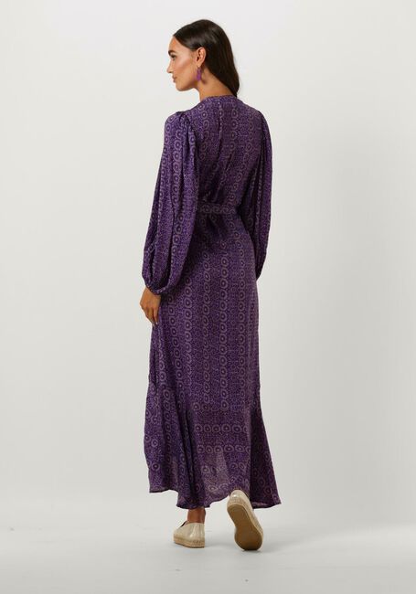 Paarse SISSEL EDELBO Maxi jurk ZELDA WRAP DRESS - large