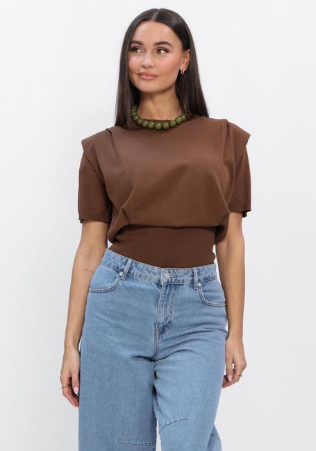 Bruine NOTRE-V Trui NV-HENELINE - large