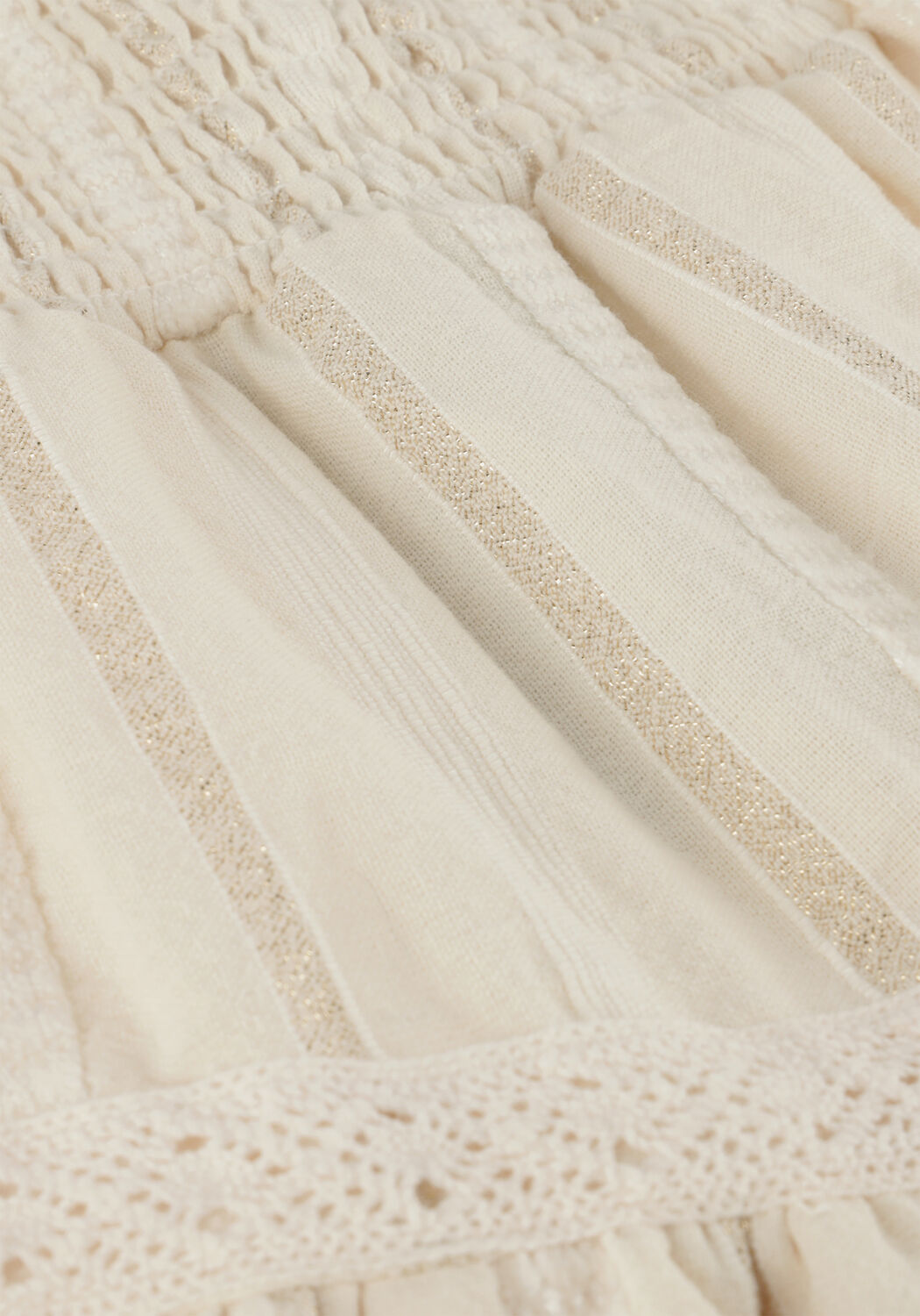 Beige INDIAN BLUE JEANS Minirok SKIRT SPARKLE - large