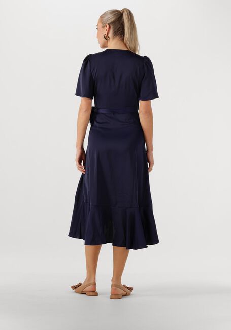Donkerblauwe Y.A.S. Midi jurk YASTHEA MIDI WRAP DRESS - large