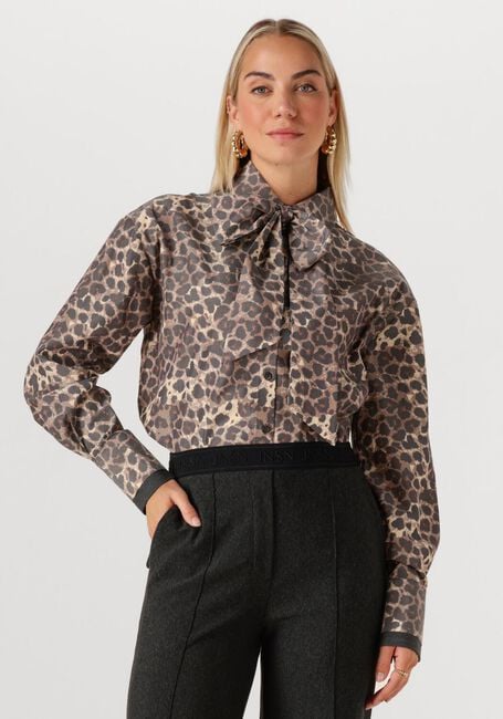 Bruine JANSEN AMSTERDAM Blouses KESSA BLOUSE WA 738 NECKTIE - large