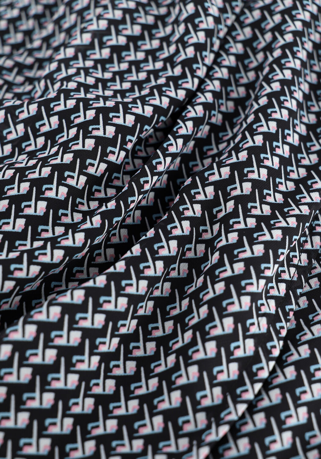 Zwarte COLOURFUL REBEL Maxi jurk AVA GEOMETRIC MAXI WRAP DRESS - large