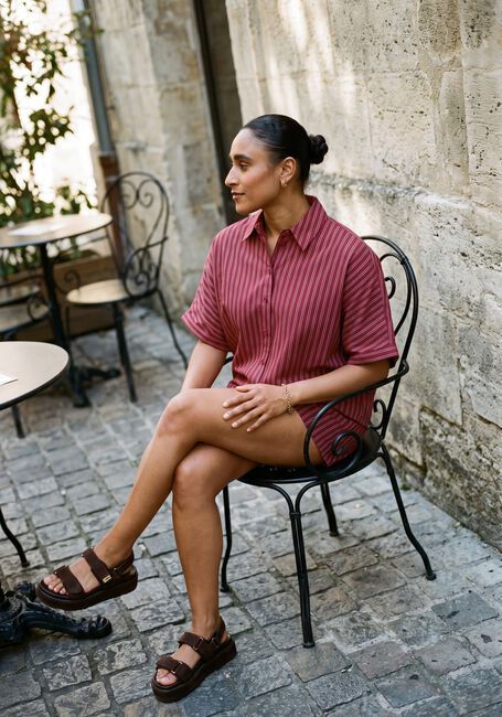 Rode CATWALK JUNKIE Blouses STRIPED SHORT SLEEVE BLOUSE - large