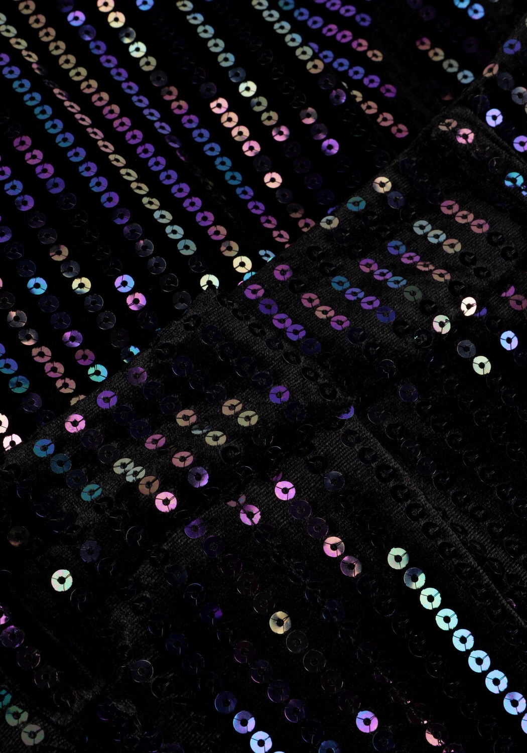 Zwarte Y.A.S. Pantalon YASELIVA SEQUIN HW STRAIGHT PANT - large