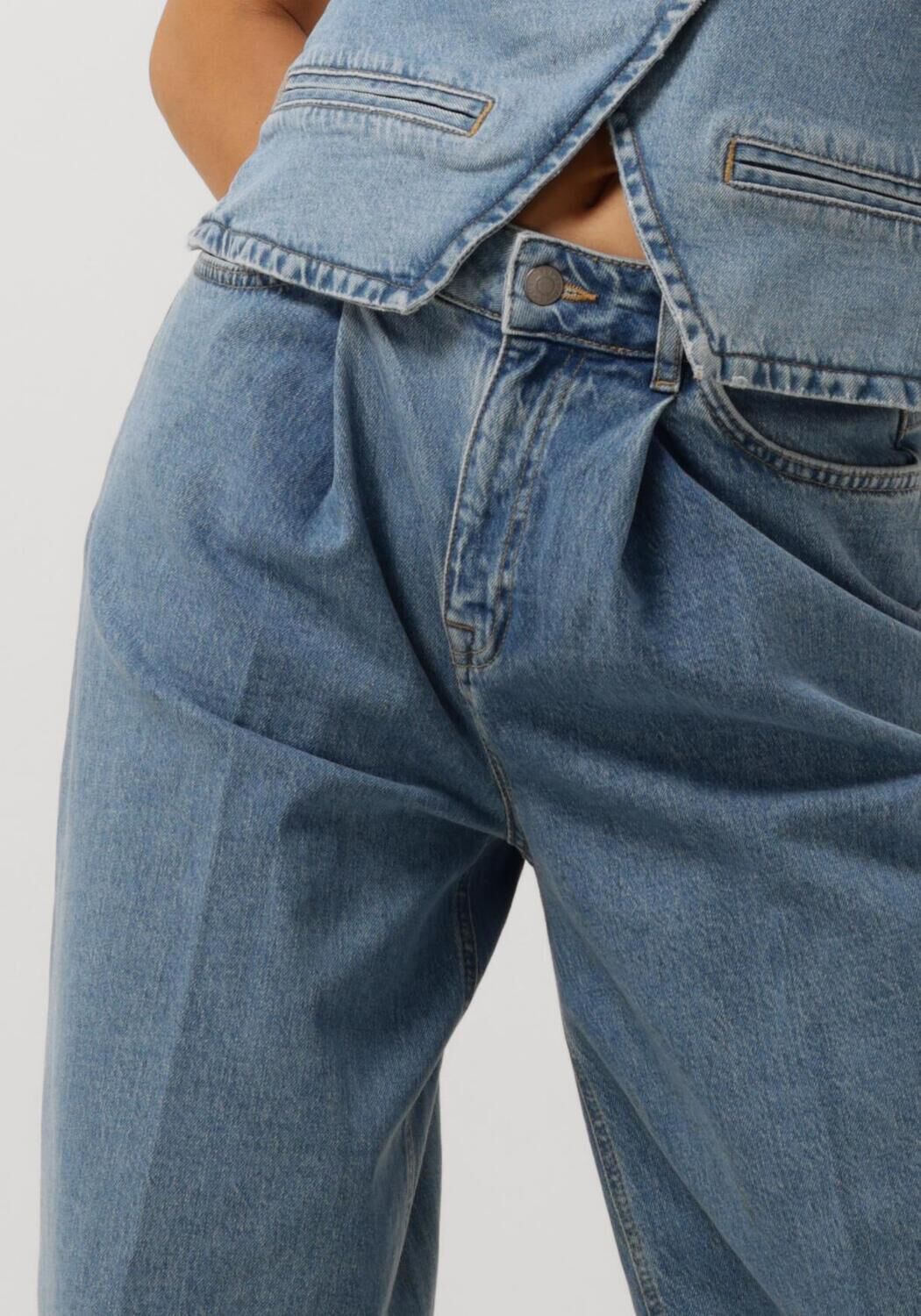 SELECTED FEMME Dames Jeans Slfellin-gry Hw Extra Wide Jeans Blauw