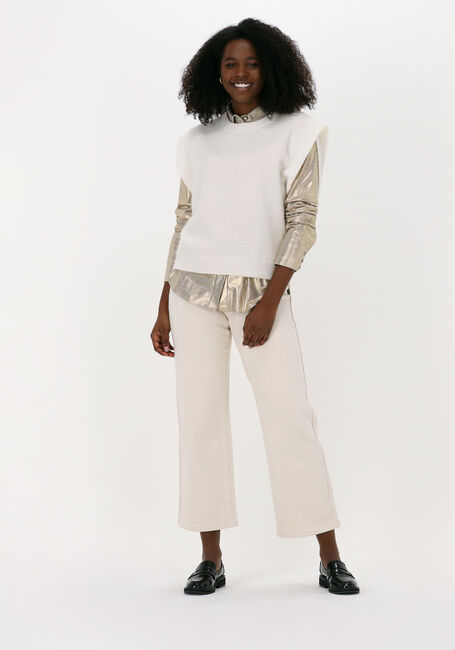 Gebroken wit JUST FEMALE Spencer COLDY KNIT VEST - large