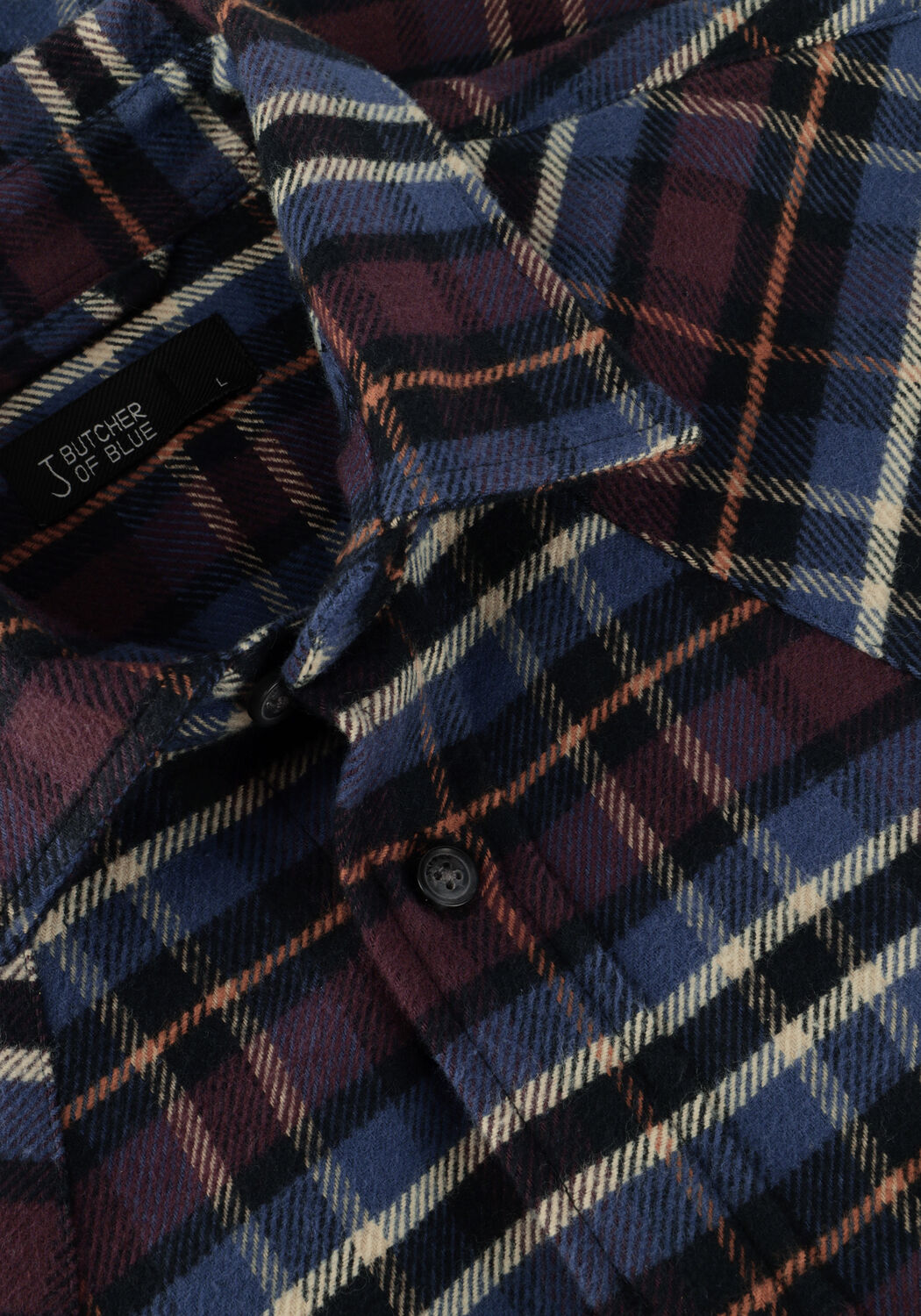 Paarse BUTCHER OF BLUE Overshirts LANTON WESTERN CHECK SHIRT - large