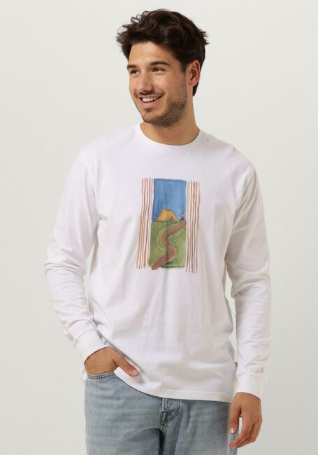 Witte FORÉT Polo / T-shirt REMOTE LONGSLEEVE - large