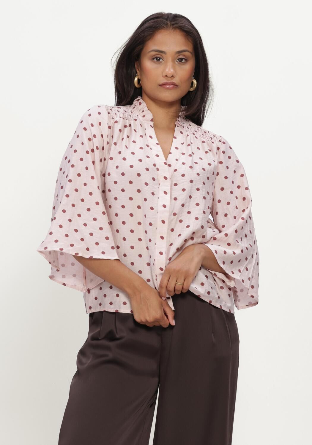 Lichtroze MINUS Blouses MSVIVIANA V- NECK BLOUSE - large
