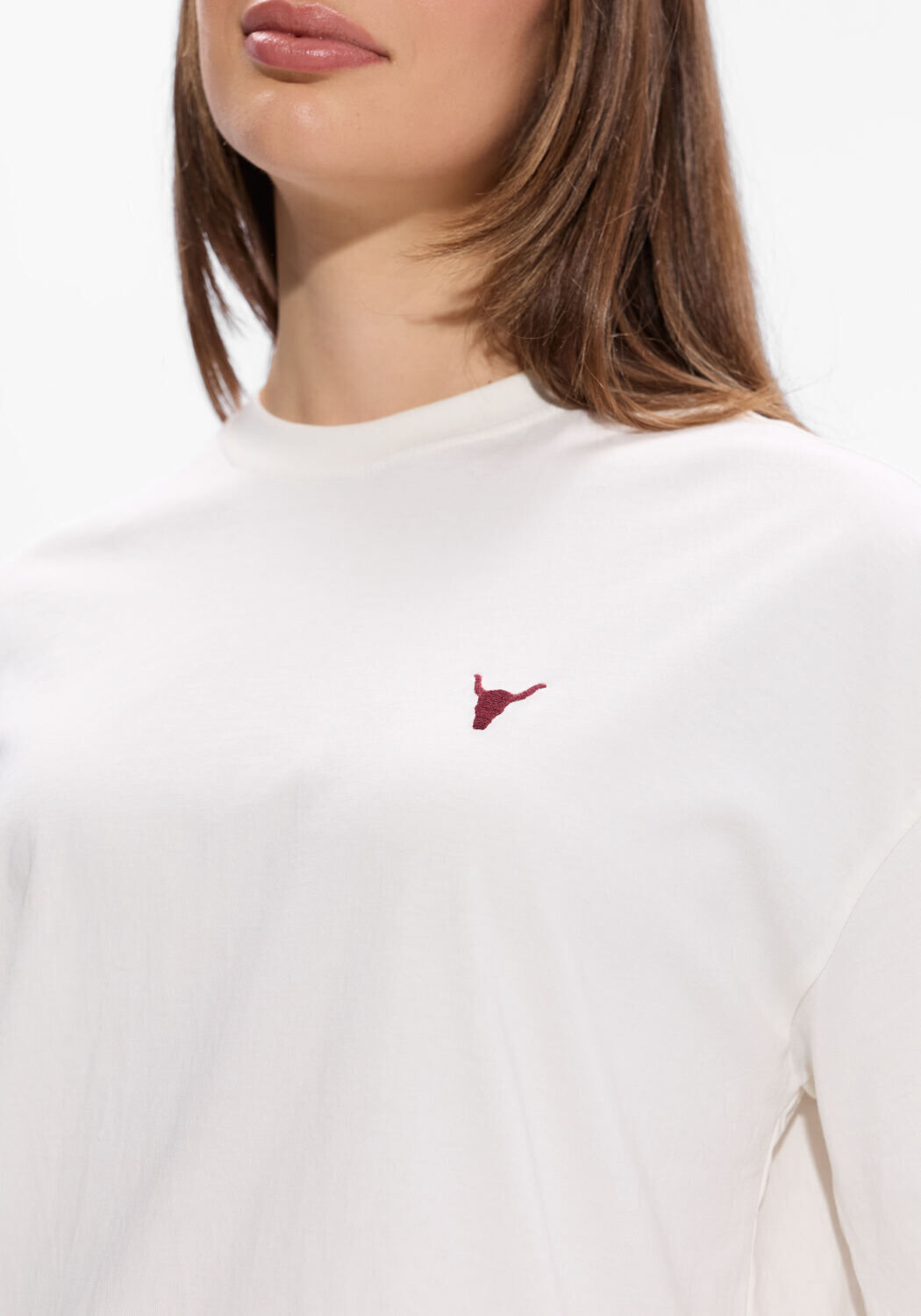 Gebroken wit ALIX THE LABEL T-shirt BACK LOGO T-SHIRT - large