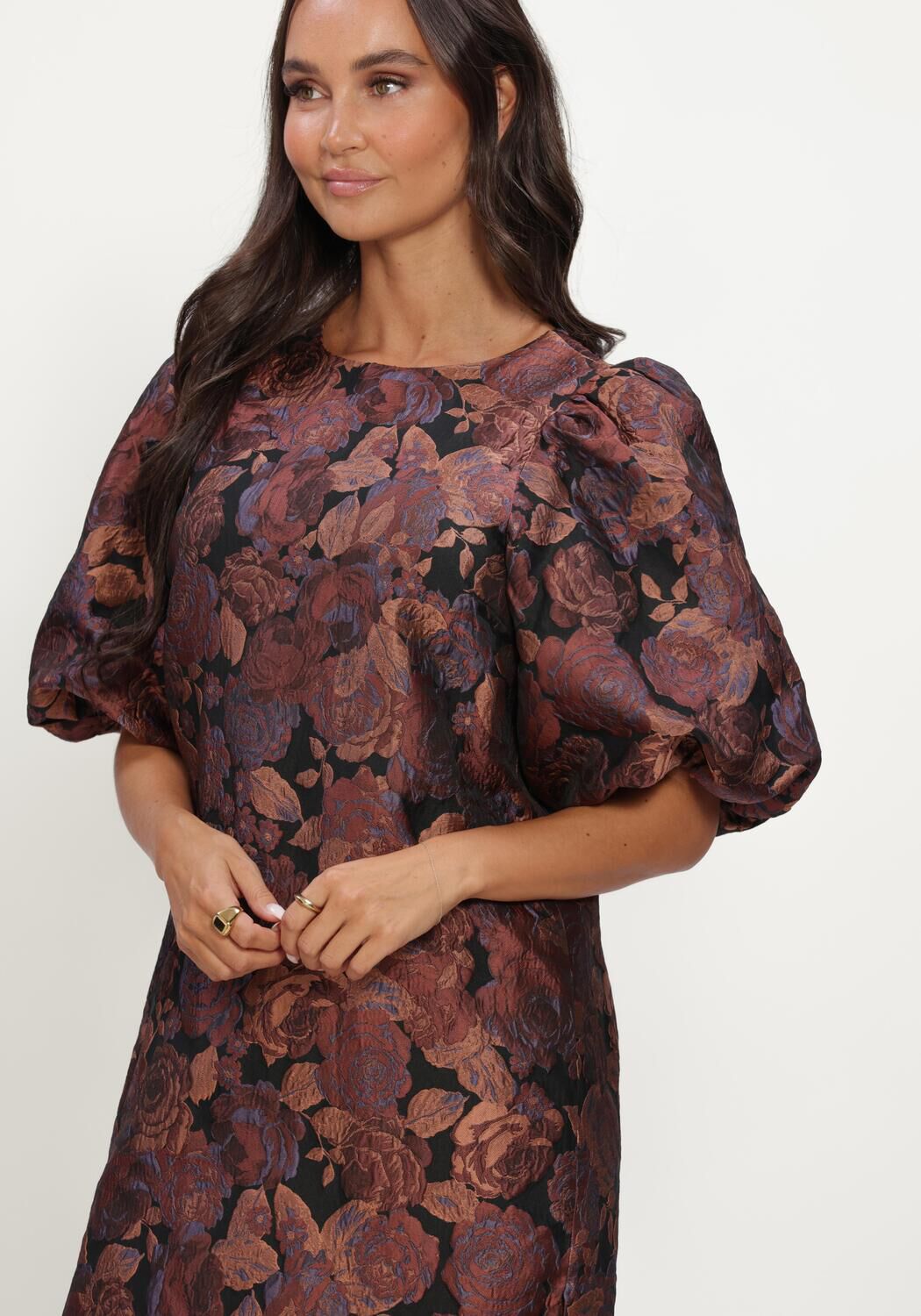 Multi NOTRE-V Mini jurk NV-IZETTE BROCADE - large