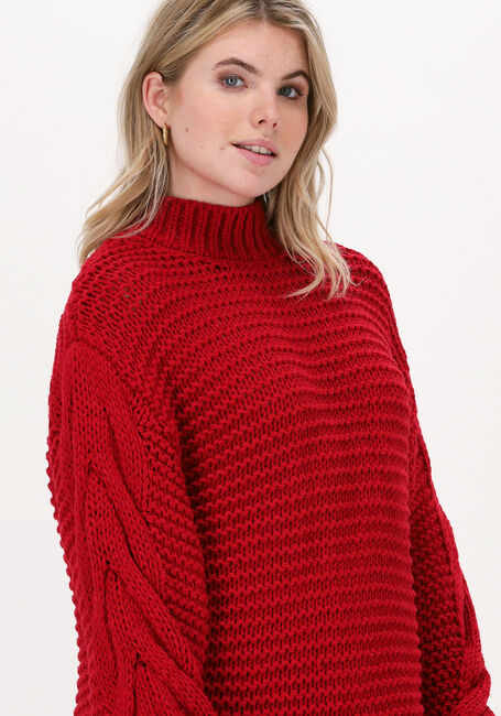 Rode NA-KD Trui CABLE KNITTED SWEATER - large