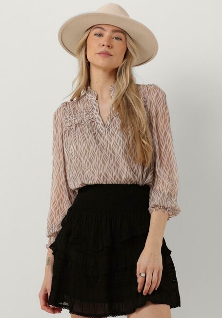 Beige NEO NOIR Blouses RHIA GRAPHIC FIRE BLOUSE - large