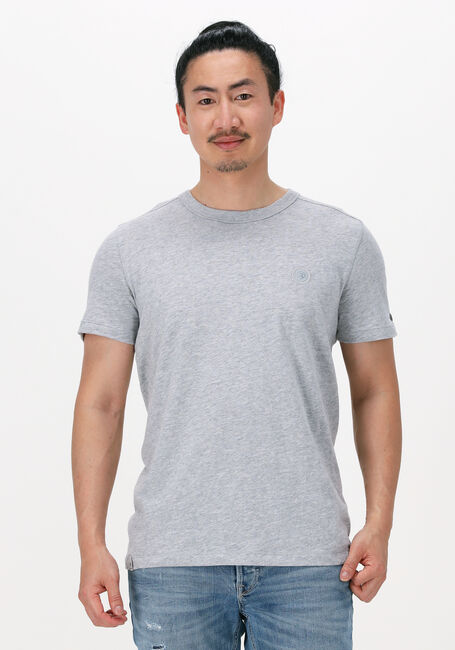 Grijze CAST IRON T-shirt SHORT SLEEVE R-NECK ORGANIC COTTON SLUB ESSENTIAL - large