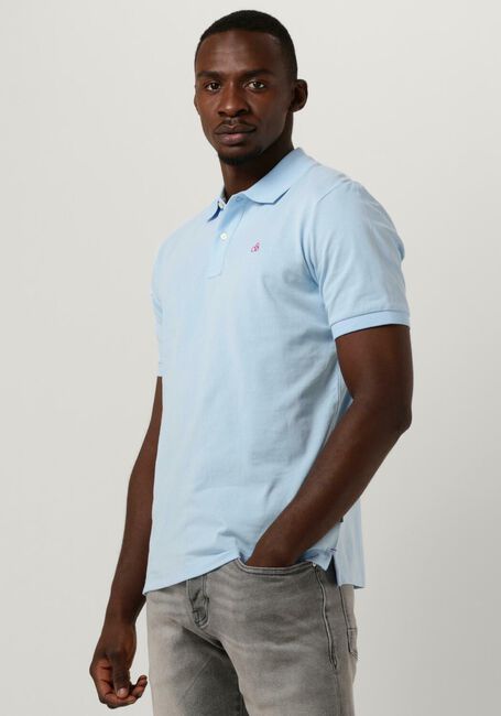 Lichtblauwe SCOTCH & SODA Polo CLASSIC ORGANIC PIQUE POLO - large