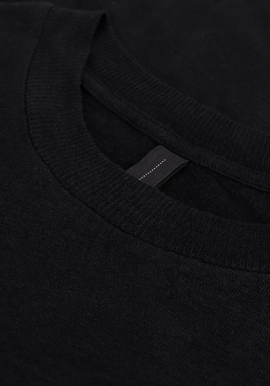 Zwarte 10DAYS Top TEE LINEN - large