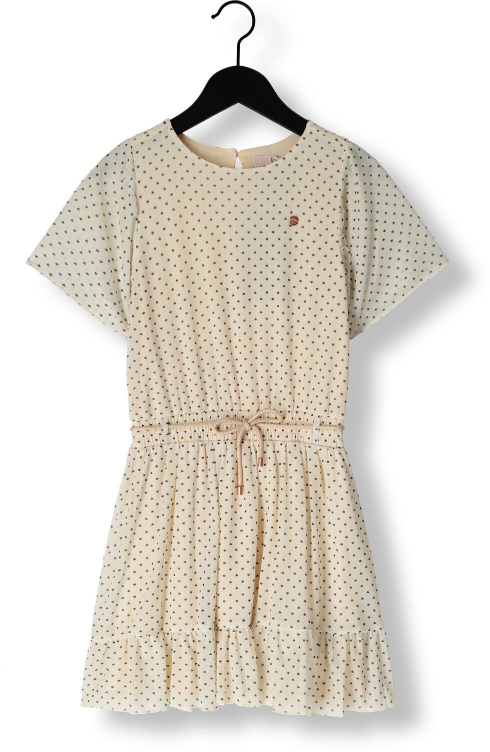 NONO Meisjes Jurken Mireal Mesh Dress Ecru