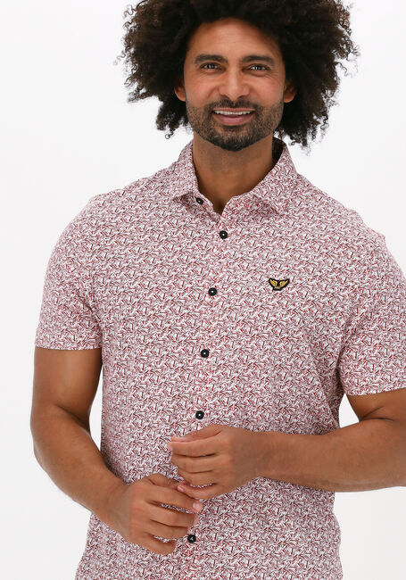 Rode PME LEGEND Casual overhemd SHORT SLEEVE SHIRT PRINT ON PIQUE JERSEY - large