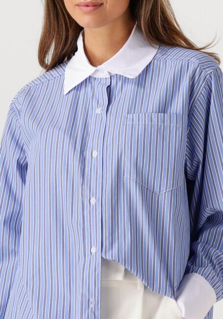 Lichtblauwe OMODA ATELIER Blouses OM-ISOLDE X IRIS - large