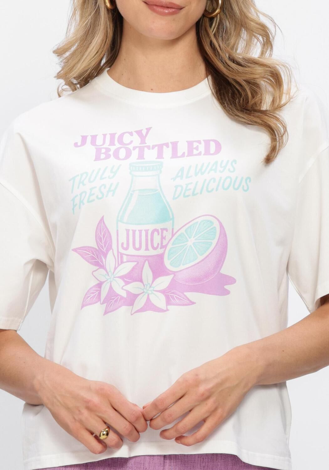 Witte YDENCE T-shirt T-SHIRT JUICY BOTTLE - large