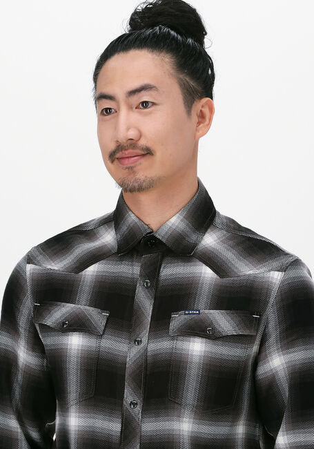 Grijze G-STAR RAW Casual overhemd C841 HERITAGE HB FLANNEL CHECK - large
