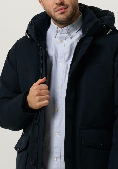Donkerblauwe TOMMY HILFIGER Parka's ROCKIE NON FUR DOWN PARKA - large