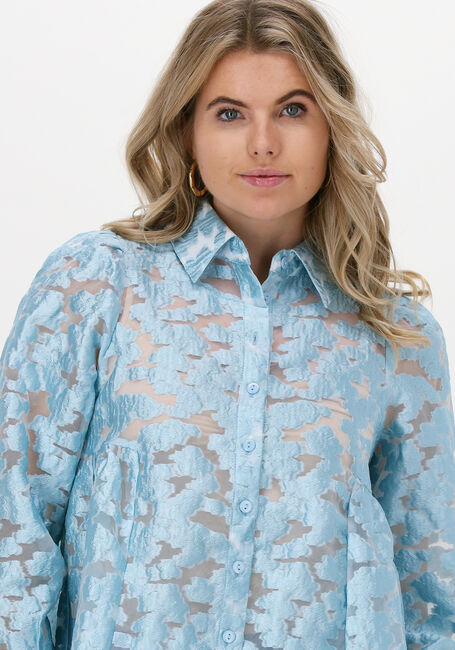 Lichtblauwe HUNKON Blouses 421 FELUCA SHIRT - large