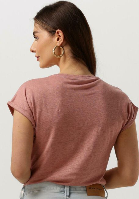 Roze BY-BAR T-shirt MILA ORGANIC LINEN TOP - large