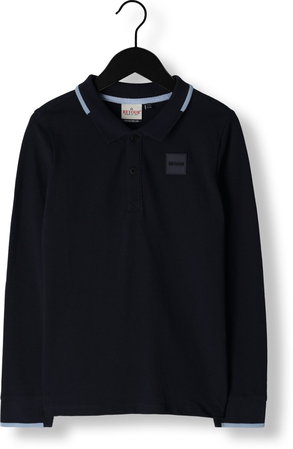 Retour Denim polo Ted donkerblauw Jongens Katoen (duurzaam) Polokraag 170 176