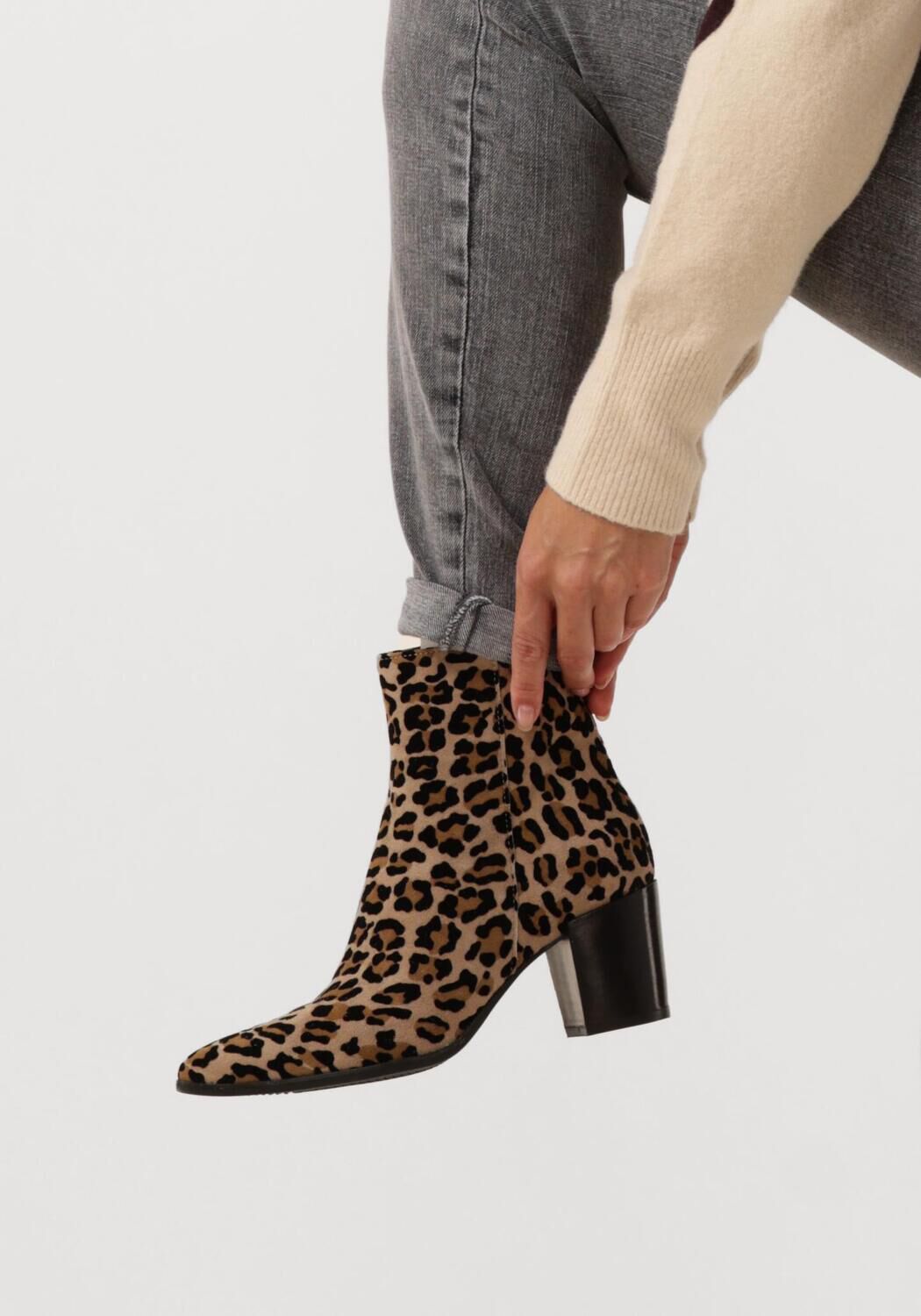 Beige NOTRE-V Enkellaarsjes AT 156 - large