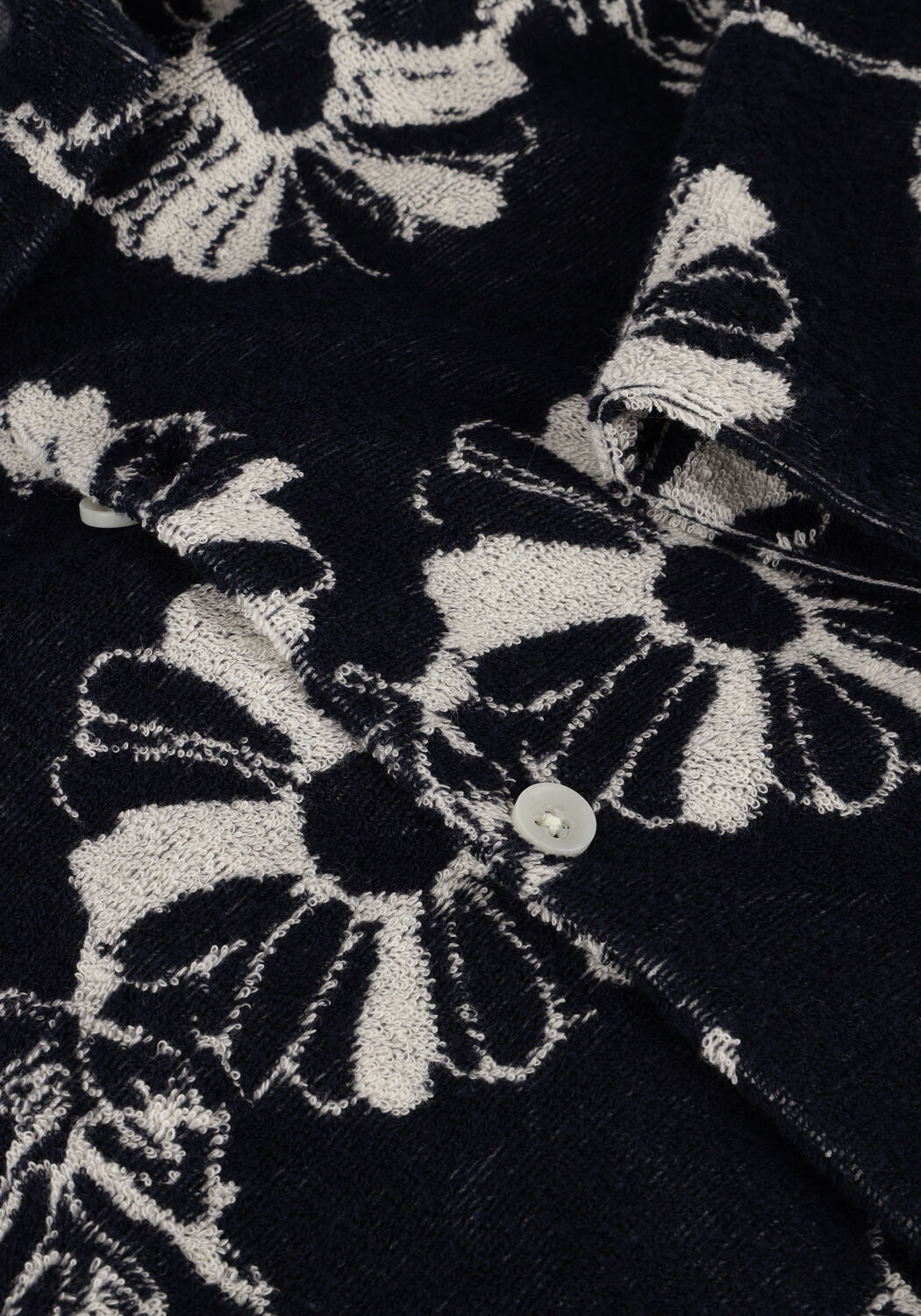 Donkerblauwe ANERKJENDT Casual overhemd AKLEO FROTTE AOP SHIRT - large